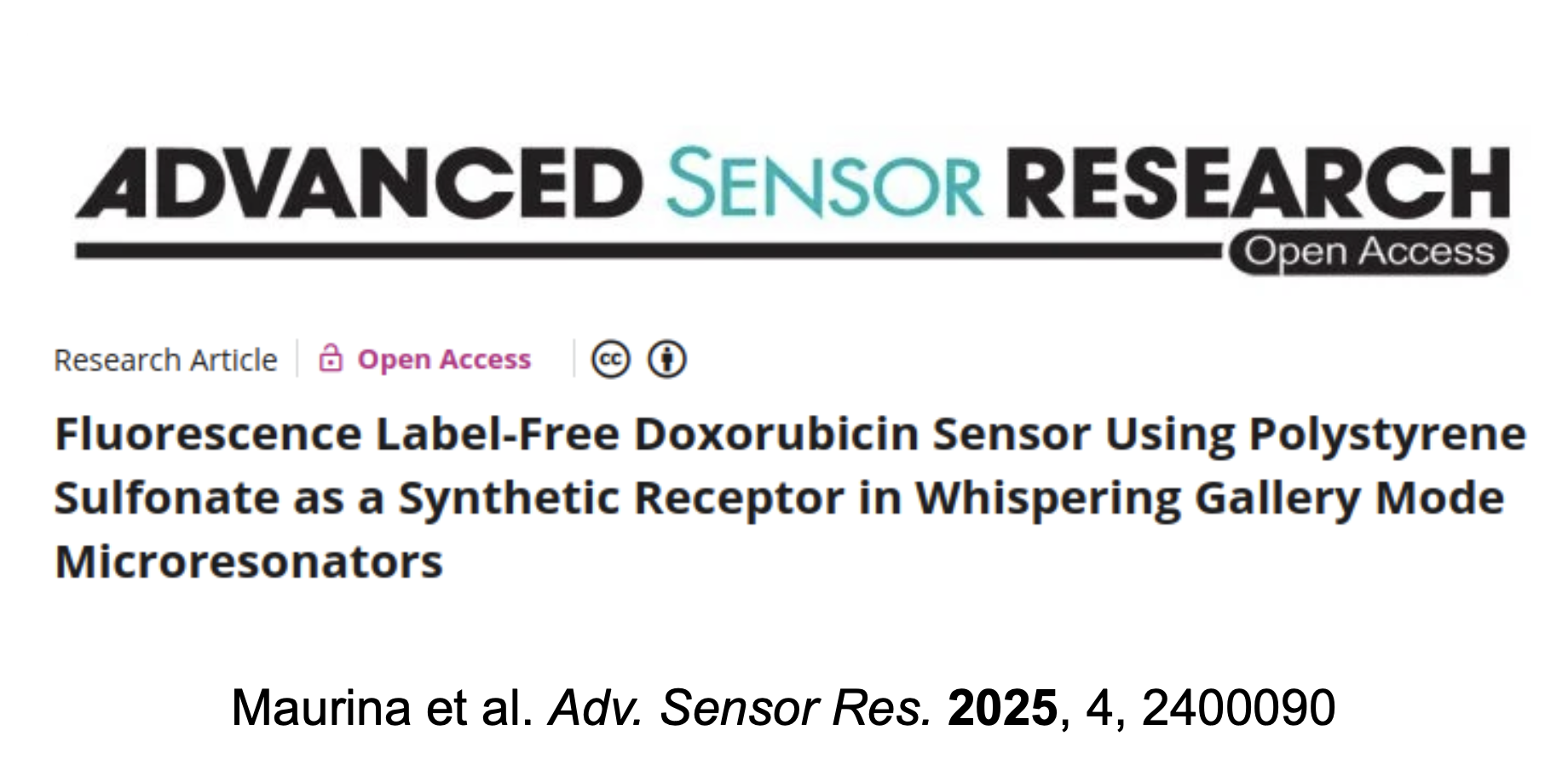 Fluorescence Label-Free Doxorubicin Sensor Using Polystyrene Sulfonate as a Synthetic Receptor in Whispering Gallery Mode Microresonators